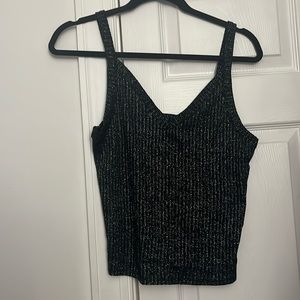 Shimmery Ribbed Tank Top